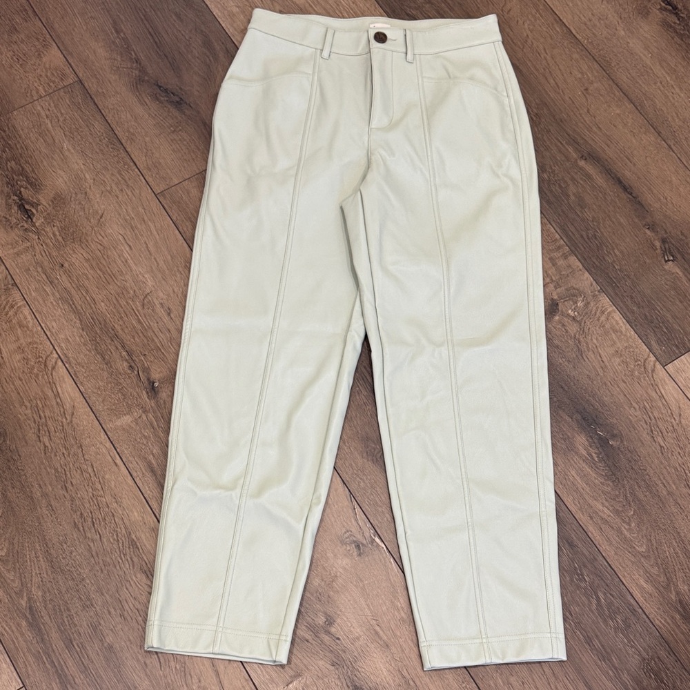 A New day Women’s Light Khaki Leather Chinos